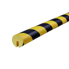 Ochrona krawędzi typ B, 1 metr, 40 mm, szczelina 8 mm,  żółty/czarny, przykleić